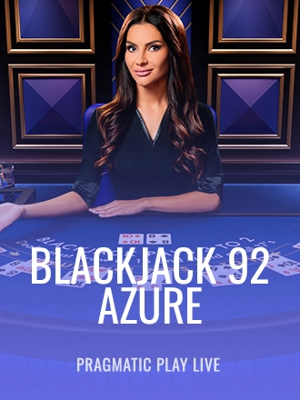 Blackjack 92 - Azure live dealer table at Duel Casino