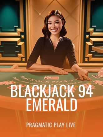 Blackjack 94 - Emerald live dealer table at Duel Casino