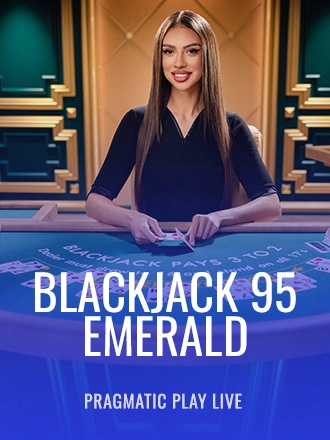 Blackjack 95 - Emerald live dealer table at Duel Casino