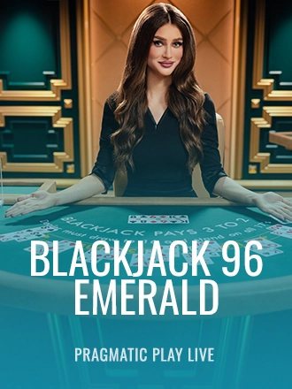Blackjack 96 - Emerald live dealer table at Duel Casino