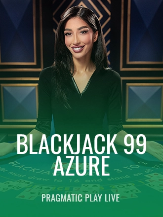 Blackjack 99 - Azure live dealer table at Duel Casino