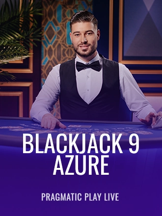 Blackjack 9 - Azure live dealer table at Duel Casino