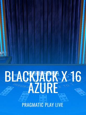 Blackjack X 16 - Azure live dealer table at Duel Casino