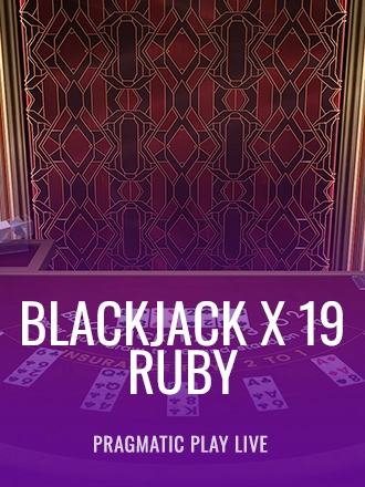 Blackjack X 19 - Ruby live dealer table at Duel Casino