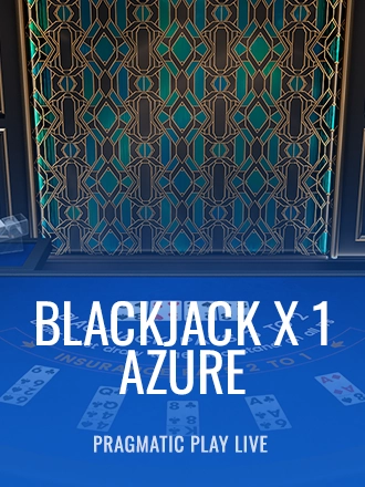 Blackjack X 1 - Azure live dealer table at Duel Casino
