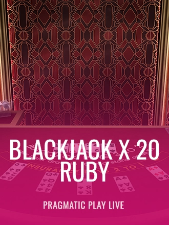 Blackjack X 20 - Ruby live dealer table at Duel Casino