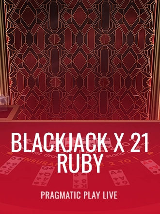 Blackjack X 21 - Ruby live dealer table at Duel Casino