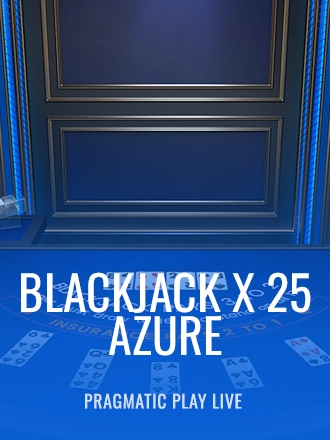 Blackjack X 25 - Azure live dealer table at Duel Casino