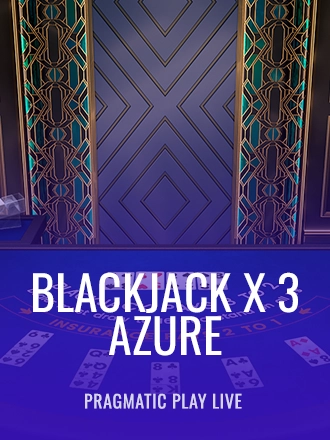 Blackjack X 3 - Azure live dealer table at Duel Casino