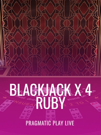 Blackjack X 4 - Ruby live dealer table at Duel Casino