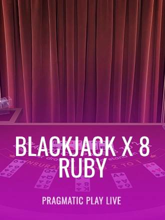 Blackjack X 8 - Ruby live dealer table at Duel Casino