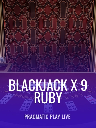 Blackjack X 9 - Ruby live dealer table at Duel Casino