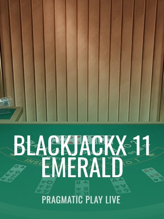 BlackjackX 11 - Emerald live dealer table at Duel Casino