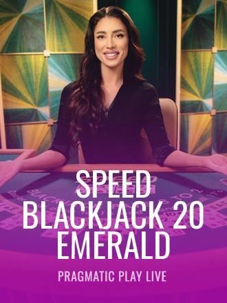 Speed Blackjack 20 - Emerald live dealer table at Duel Casino