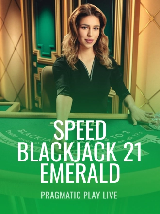 Speed Blackjack 21 - Emerald live dealer table at Duel Casino