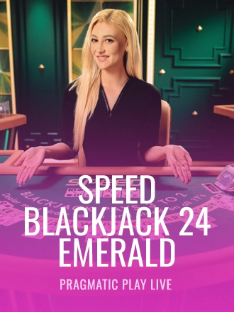 Speed Blackjack 24 - Emerald live dealer table at Duel Casino