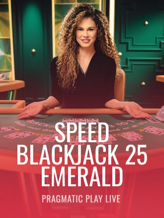 Speed Blackjack 25 - Emerald live dealer table at Duel Casino