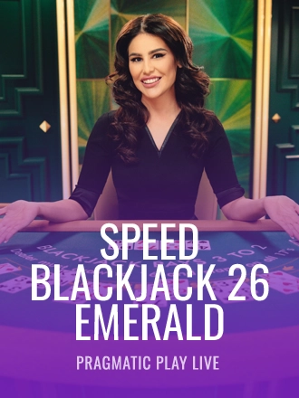 Speed Blackjack 26 - Emerald live dealer table at Duel Casino