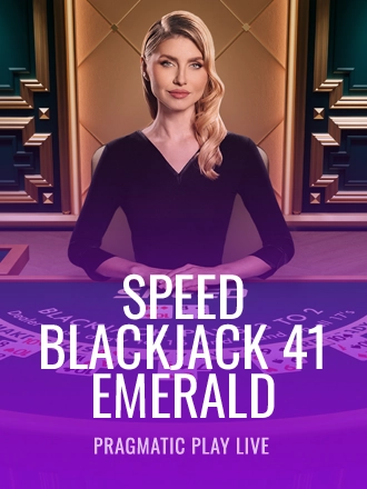 Speed Blackjack 41 - Emerald live dealer table at Duel Casino
