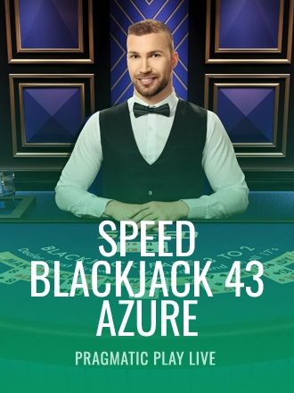 Speed Blackjack 43 - Azure live dealer table at Duel Casino