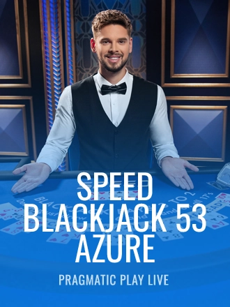 Speed Blackjack 53 - Azure live dealer table at Duel Casino