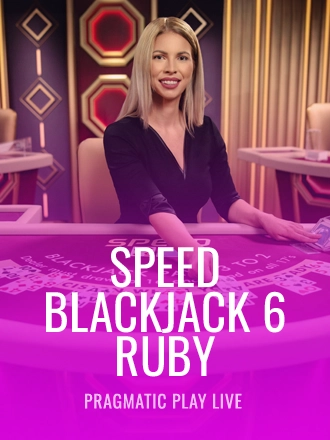 Speed Blackjack 6 - Ruby live dealer table at Duel Casino
