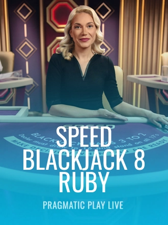 Speed Blackjack 8 - Ruby live dealer table at Duel Casino