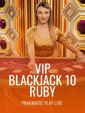 VIP Blackjack 10 - Ruby live dealer table at Duel Casino