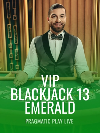 VIP Blackjack 13 - Emerald live dealer table at Duel Casino